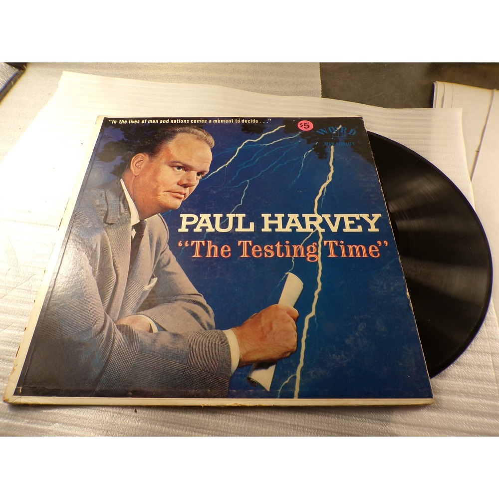 Paul Harvey The Testing Time Vinyl LP Word Records W-3094-LP Spoken Word Vintage